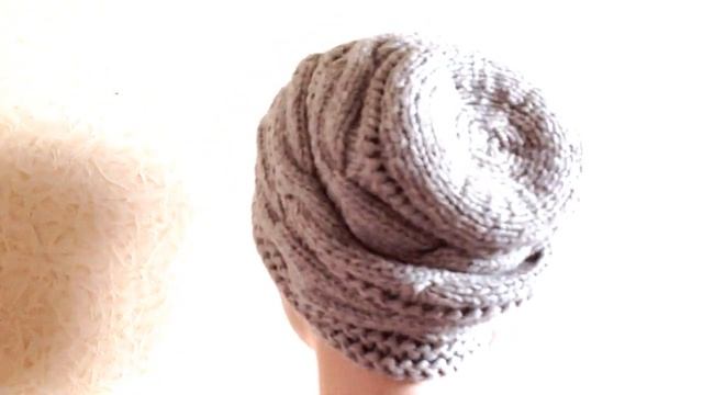 шапка бини со жгутами, смотреть онлайн