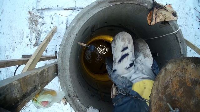 прокопали болото и докопались до плывуна в колодце на производстве  2день полностью