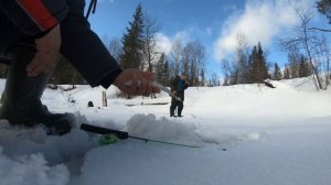 Ловля хариуса на севере ПК.