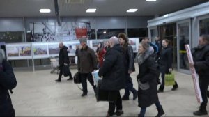 Прилет артистов Кубанского казачьего хора в Международный аэропорт Краснодара