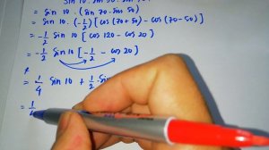 Sin 10 sin 50 sin 70