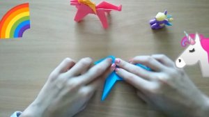 ?ОРИГАМИ ЕДИНОРОГ легко сделать! Единорог из бумаги. ORIGAMI UNICORN is easy! The unicorn of paper.