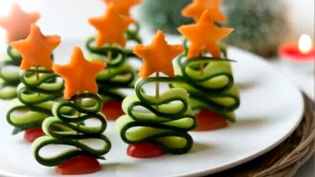 Съедобные ёлочки. Ёлки из продуктов.