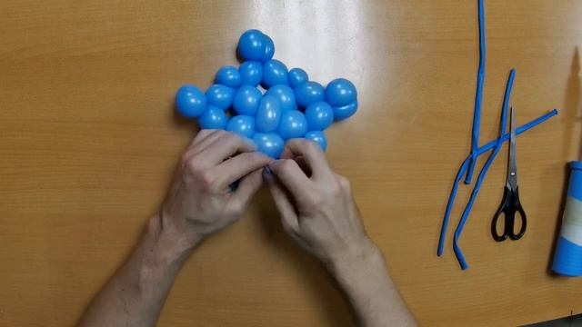 Звезда из шаров шдм. Снежинка из шаров шдм. смотреть онлайн