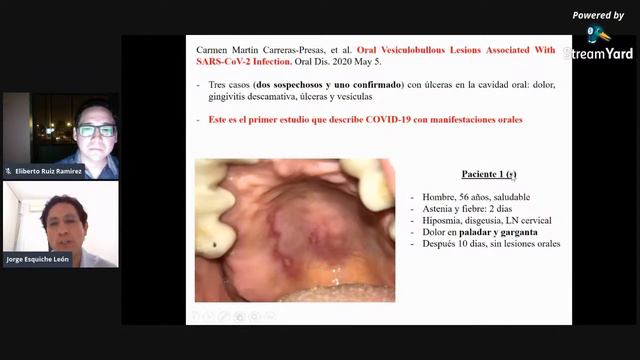 MANIFESTACIONES ORALES DEL COVID - 19 |PhD Jorge Esquiche León - Eliberto Ruiz Ramirez смотреть онлайн