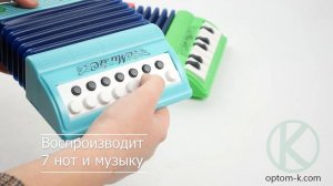 Игрушка музыкальная Аккордеон, 4х14х17 см в коробке