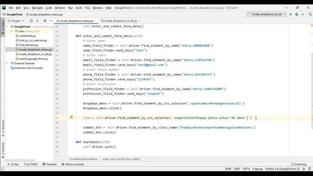 How to Handle Dropdown in Selenium Webdriver using Python