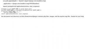 DevOps & SysAdmins: Re: How can Django/WSGI and PHP share / on Apache?