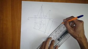 Начертательная геометрия. 14 урок. Пересечение пирамиды плоскостью общего положения