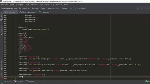 【Laravel 5 4 Vuejs 2 Inventory】  Vue.js with multiple instances  multifield