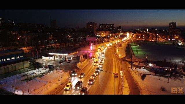 Самарские огни почти ночного города. Mavic mini. смотреть онлайн