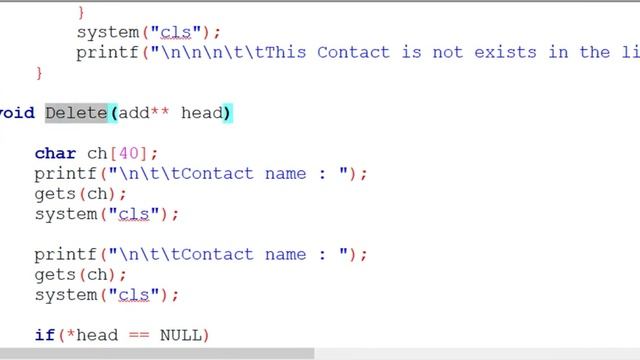 "Phone book" or "Contact list" mini project in C using Data-Structure(Source Code)