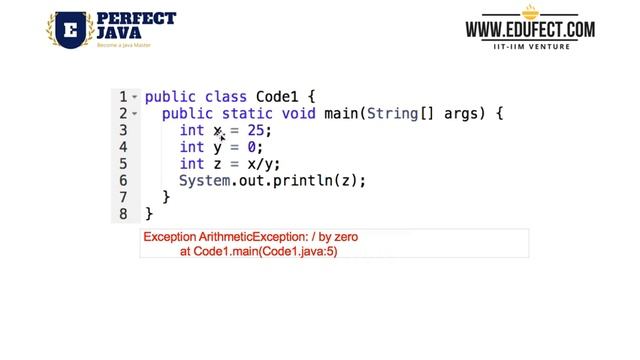 Perfect Java - Exceptions : ArithmeticException смотреть онлайн
