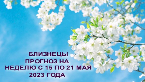 БЛИЗНЕЦЫ ПРОГНОЗ НА НЕДЕЛЮ С 15 ПО 21 МАЯ 2023 ГОДА