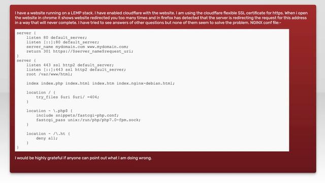 HTTP to HTTPS Nginx too many redirects смотреть онлайн