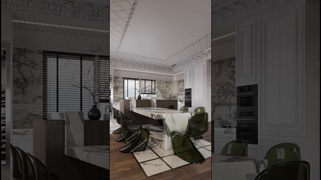 Renaissance | Interior 3D visualization. 3Ds Max + Corona Render