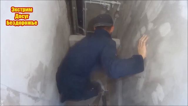 Шкаф Купе вТуалете из пеноблока часть 1