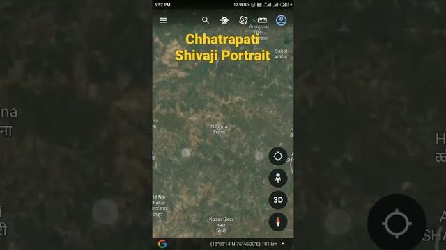 Chhatrapati Shivaji Maharaj portrait found in Google Earth | Amazing art | Shivaji farming | #short