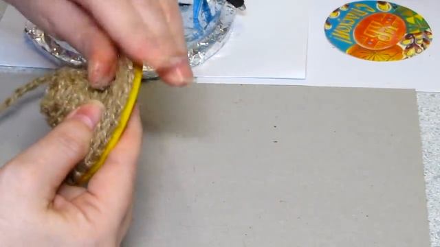 Мастер-Класс. Пасхальное яйцо из джута / шпагата. смотреть онлайн