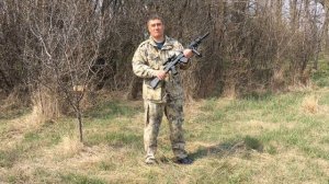 Стреляем через кусты из Сайги-МК-03 в калибре 7.62х39 с новой рукояткой на цевье.