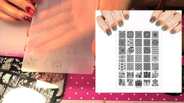 27 Пластин для Стемпинга с AliExpress!Пластиковые пластины.Пудра Хром.Обзор пластин для Стемпинга. смотреть онлайн
