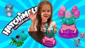 Открываем сюрпризы Хэтчималс! Hatchimals! Клумба с цветами!