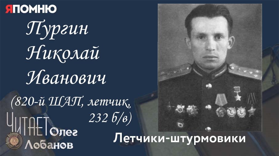 Пургин Николай Иванович. Проект "Я помню" Артема Драбкина. Летчики-штурмовики.