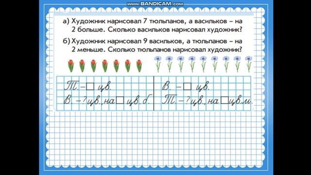Математика 1 класс Урок 74 Решение задач смотреть онлайн