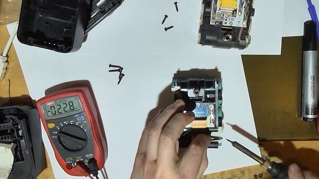Ремонт аккумулятора шуруповёрта Макита