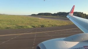 Norwegian Air Shuttle Boeing 737-800 (LN-DYZ) AWESOME landing @ Bergen airport, Flesland