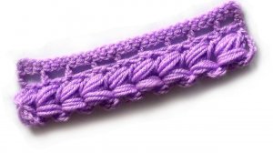 Кайма Косичка из пышных столбиков