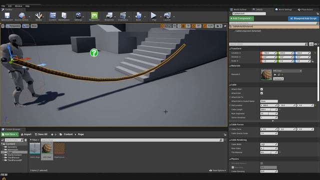 Unreal Engine 4 Tutorial - How To Create A Rope With Physics