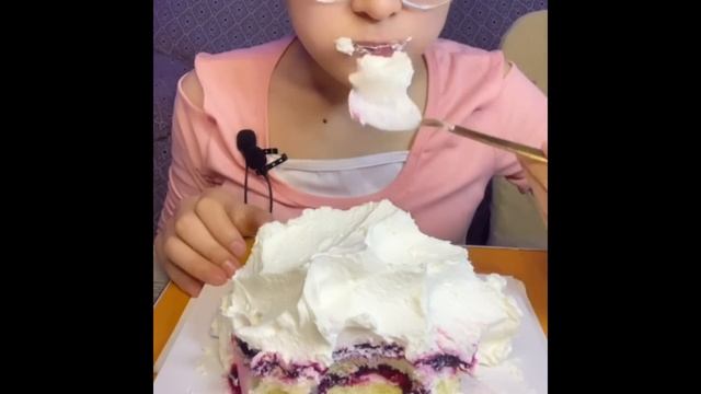 ASMR Thick Cream Cake Mukbang  Eating Show