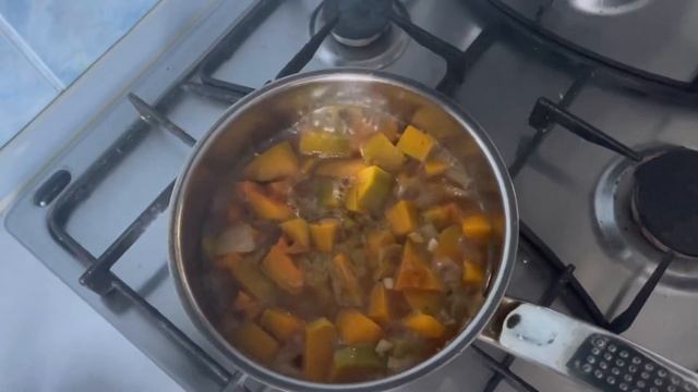 Тыквенный суп с копченостями как в ресторане