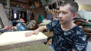 Восстанавливаю форму старого поролона, при перетяжке не сильно старой мебели.