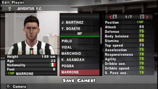 PES 2014 JUVENTUS F.C. All Team Players (Serie A) Pro Evolution Soccer PS2 ⚽️ смотреть онлайн