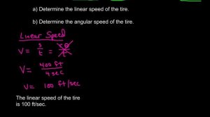 5-1 Linear and Angular Speed of a Bike Tire