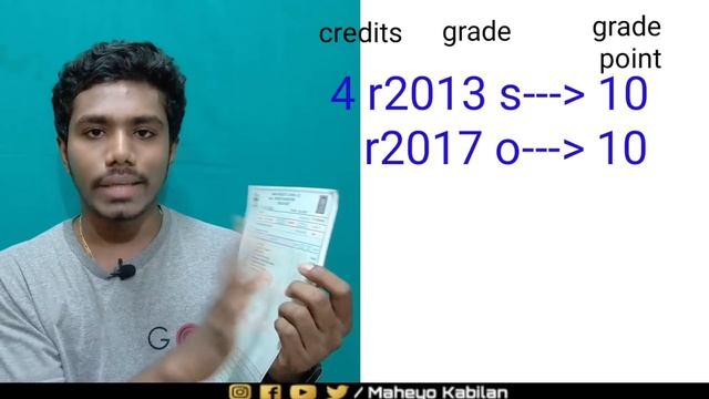 GPA,CGPA Calculation Without Using Any Application [ Anna University ]