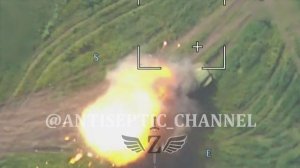 Уничтожение РСЗО БМ-21 "Град" ВСУ "Ланцетом"/Destruction of the ukrainian BM-21 by "Lancet" UAV