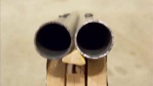 Wooden Double Barrel Shotgun