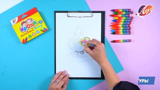 Рисуем с малышами! Сочный АРБУЗ! смотреть онлайн