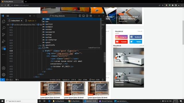 How to Create a Pro Level Blog Website Using: HTML, CSS and JavaScript