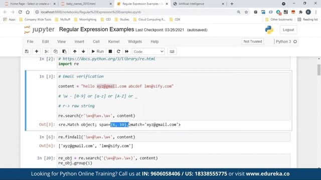 Python RegEx | Regular Expressions | Python Training | Edureka | Python Live - 1