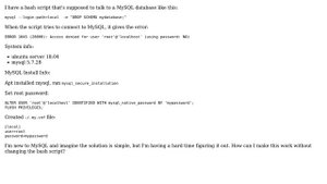 MySQL Error - ERROR 1045 (28000): Access denied for user 'root'@'localhost' (using password: NO)