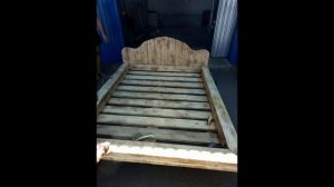 Брашированная кровать своими руками в гараже. DIY brushed bed.