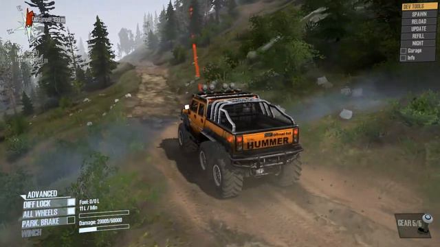 GRIZZLY CREEK - Default Map - Spintires Mudrunner Part - 1. All watchpoints Completed.