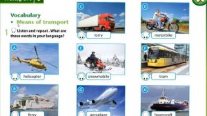 Excel 6 Means of transport Vocabulary p 99 100