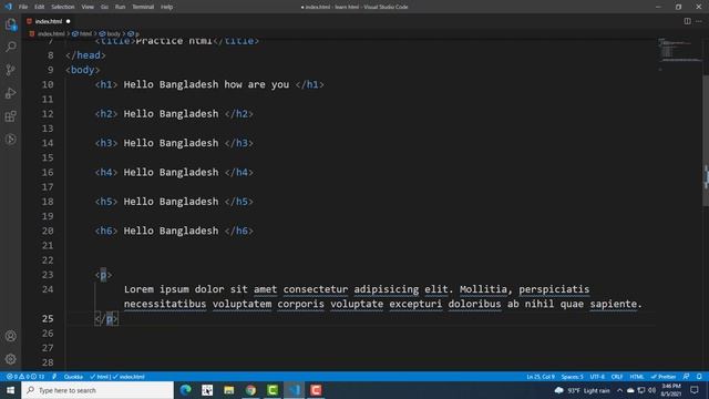 HTML complete course html text formatting tags Part-3 for (beginner to advanced tutorial) HTML5.