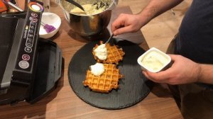 Kartoffelpuffer Waffeln im Tefal OptiGrill (Waffeleinsatz)