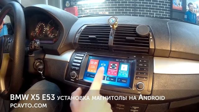 BMW X5 E53 установка магнитолы на Android смотреть онлайн